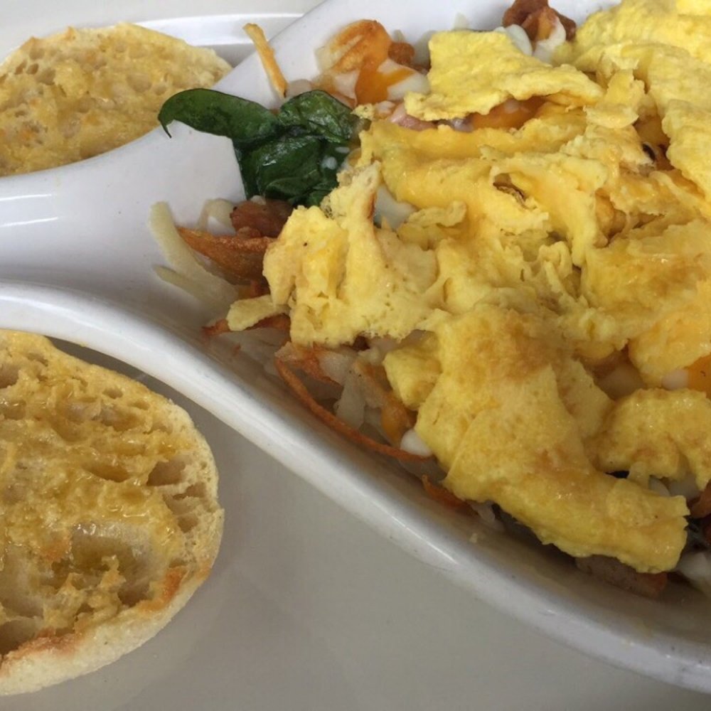 Andres Restaurant - Butchers Block Skillet, half potatoes and add spinach - Spanish Near Me - Batavia, Illinois Andres Restaurant - Butchers Block Skillet, half potatoes and add spinach - Spanish Near Me - Batavia, Illinois