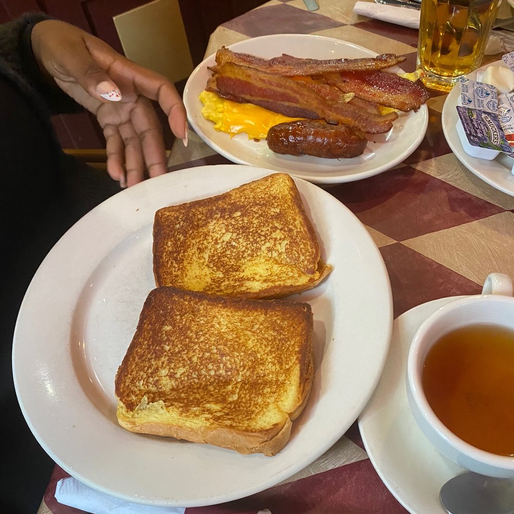 Applejack Diner - French Toast Deluxe with ham, sausage and bacon with eggs - Diners Near Me - New York, New York