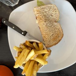 Salthouse Brasserie - Half a club sandwich. They split it onto two plates to share. Perfect.