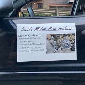 Scott’s Mobile Auto Mechanic - Auto Repair Near Me - Sevierville, Tennessee Scott’s Mobile Auto Mechanic - Auto Repair Near Me - Sevierville, Tennessee