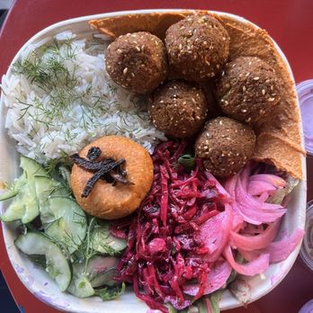 GastrobotEats - Falafel Half & Half Bowl - Salad Near Me - Los Angeles, California