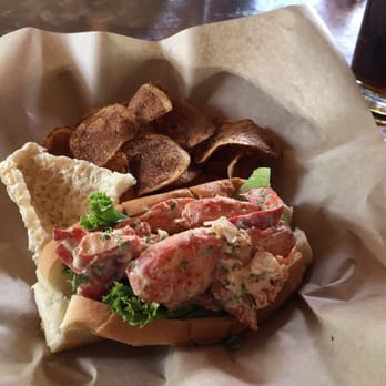 Buddy Lou's Eats Drinks & Antiques - Maine Lobster roll, with homemade potato chips and fried pork rinds - New American Near Me - Hancock, Maryland