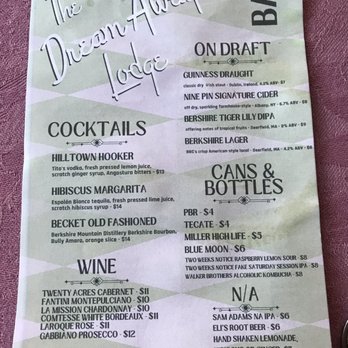 The Dream Away Lodge - Bars Near Me - Becket, Massachusetts