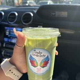 Match iced latte with oat milk