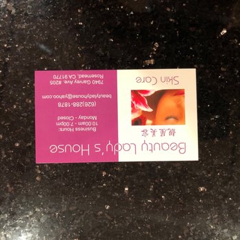 Beauty Lady's House - Businesses card - Skin Care Near Me - Rosemead, California Beauty Lady's House - Businesses card - Skin Care Near Me - Rosemead, California