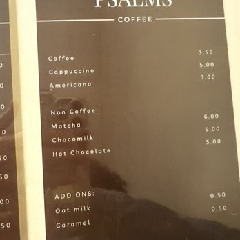 Psalms Coffee - Menu - Coffee & Tea Near Me - Fontana, California Psalms Coffee - Menu - Coffee & Tea Near Me - Fontana, California