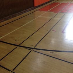 The red is the baseline for the volleyball court.
