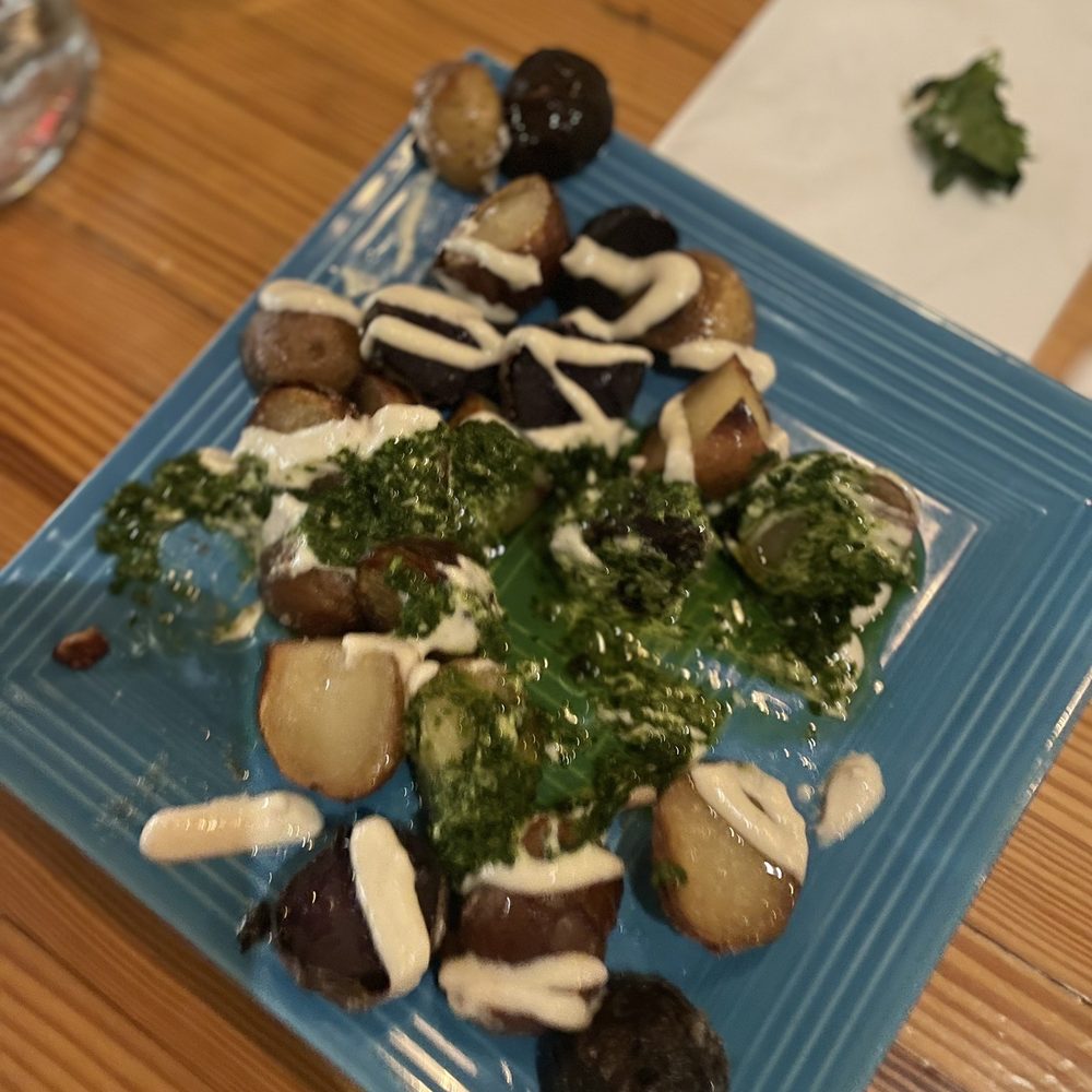 TacoVino - Smokey local baby potatos. A bit too smokey for me - Wine Bars Near Me - Corvallis, Oregon