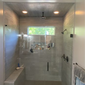Kirkland Glass - Frameless in-line shower door - Glass & Mirrors Near Me - Stafford, Virginia Kirkland Glass - Frameless in-line shower door - Glass & Mirrors Near Me - Stafford, Virginia
