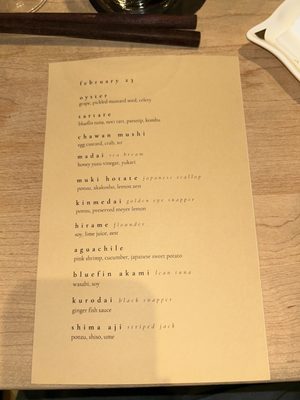 Menu photo 5 Craft Omakase Austin, TX