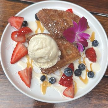 Eggy’s Neighborhood Kitchen - Churros French toast with ice cream - Breakfast & Brunch Near Me - Berkeley, California Eggy’s Neighborhood Kitchen - Churros French toast with ice cream - Breakfast & Brunch Near Me - Berkeley, California