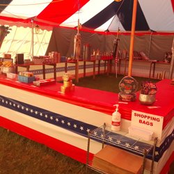 Barefoot Fireworks Bonanza - Interior tent shot of our 'Firecracker' section + front counter  (2021)