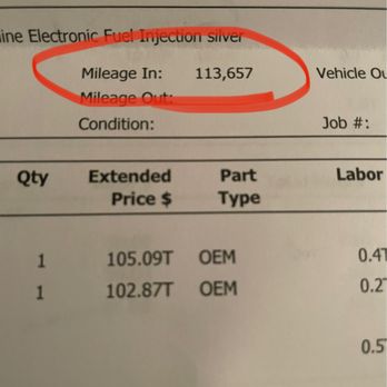Gerber Collision & Glass - Mileage reading when I dropped it off - Body Shops Near Me - Tampa, Florida