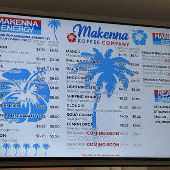 Makenna Koffee - Menu - Coffee & Tea Near Me - Oxnard, California