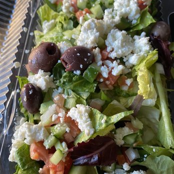 Crest Cafe - Mediterranean Bowl- w/ chicken, rice, and a bed of salad on top (with feta cheese) - Mediterranean Near Me - Elk Grove, California