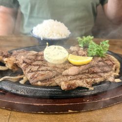 Kenko Ya - Ribeye with garlic butter cooked to my hubby's liking- medium. Also a generous portion!