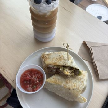 Sonder Coffee - iced blueberry latte & breakfast burrito - Coffee & Tea Near Me - Wendell, North Carolina Sonder Coffee - iced blueberry latte & breakfast burrito - Coffee & Tea Near Me - Wendell, North Carolina