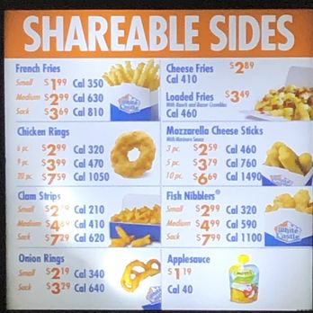 White Castle - a menu for a restaurant - Fast Food Near Me - Bronx, New York White Castle - a menu for a restaurant - Fast Food Near Me - Bronx, New York