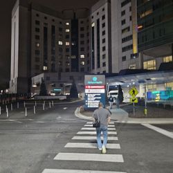 Carolinas Medical Center - Crosswalk from Blue parking lot