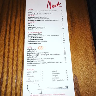 Menu photo 6 Nook Vancouver, BC