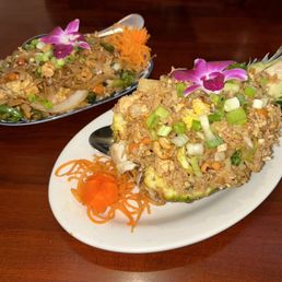 Thai Pineapple Fried Rice, Pad Kee Mow Chicken