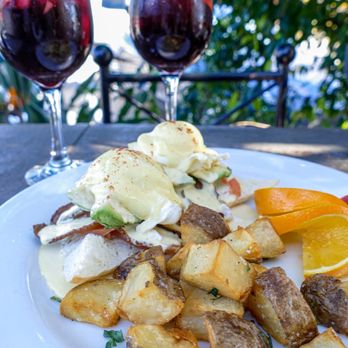 Coya Peruvian Secret - Eggs Benedict and sangria - Peruvian Near Me - Del Mar, California