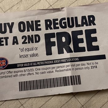 Jersey Mike's Subs - Coupon - Sandwiches Near Me - Glendale, Arizona