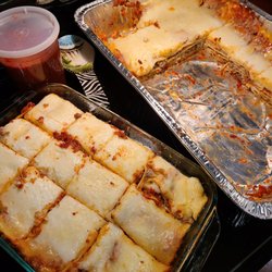 Your Farms Your Table - Tray of lasagna on the right. Filled up two casserole dishes - took one with us to Charleston for Christmas Eve. It freezes well!