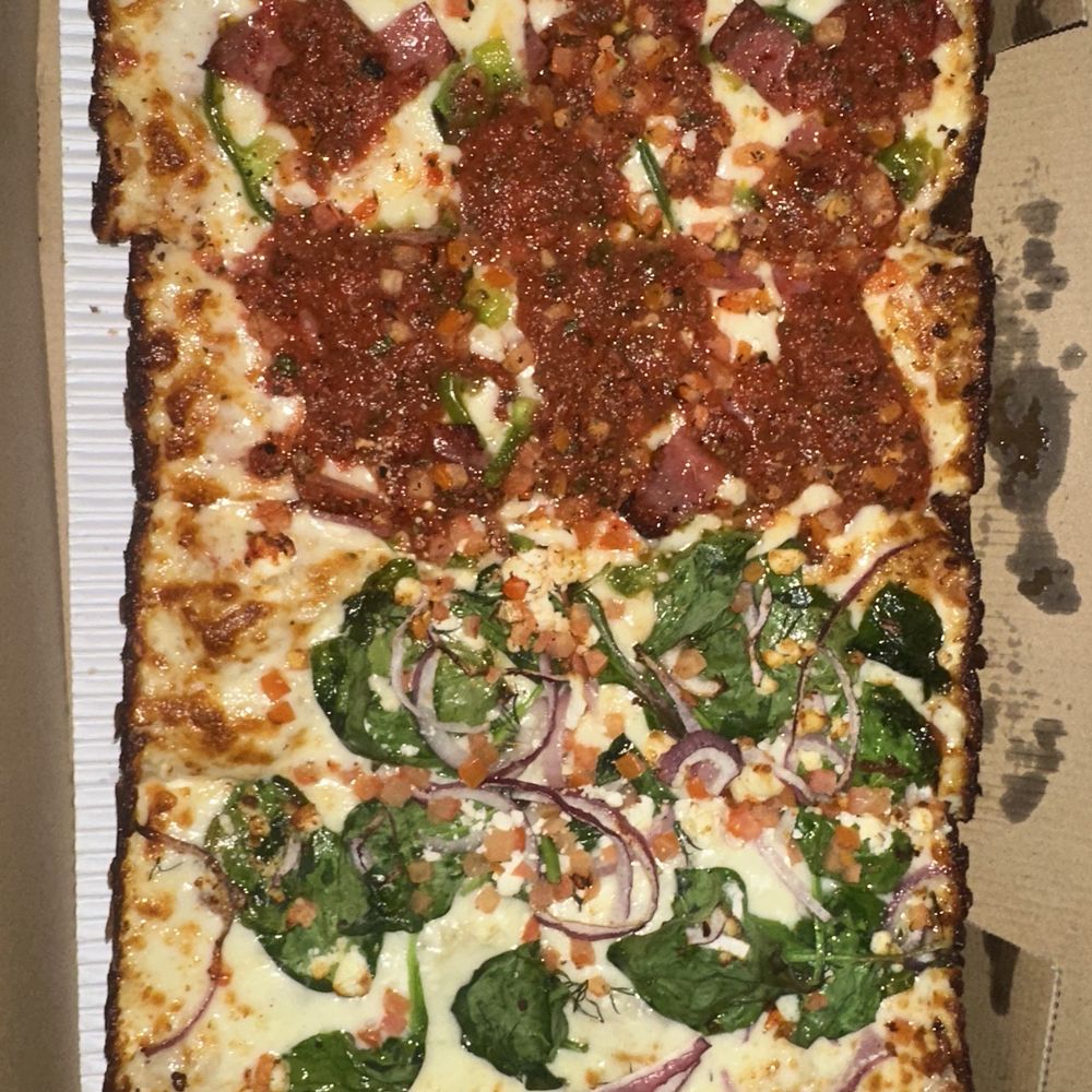 Fuji & Vi's - Greek (4 Square Cheese)Santiglia (4 Square Cheese) - Pizza Near Me - Pasadena, California Fuji & Vi's - Greek (4 Square Cheese)Santiglia (4 Square Cheese) - Pizza Near Me - Pasadena, California