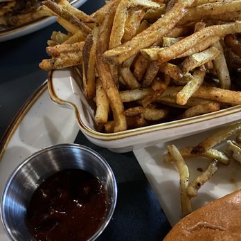 Neighborhood F+B - The fries that came with our sandwiches and house made ketchup...the fries were crispy and seasoned so well! And we LOVED the ketchup! - Bars Near Me - Lubbock, Texas Neighborhood F+B - The fries that came with our sandwiches and house made ketchup...the fries were crispy and seasoned so well! And we LOVED the ketchup! - Bars Near Me - Lubbock, Texas