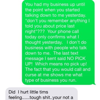 Reliable Auto Tranz - This is the text message I received from Mike after I chose another company with a lower price and a better rating. - Vehicle Shipping Near Me Reliable Auto Tranz - This is the text message I received from Mike after I chose another company with a lower price and a better rating. - Vehicle Shipping Near Me
