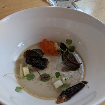 Mercantile - Morel Mushroom Custard - New American Near Me - Denver, Colorado Mercantile - Morel Mushroom Custard - New American Near Me - Denver, Colorado