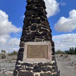 Pioneer Cemetery - Entrance monument & plaque