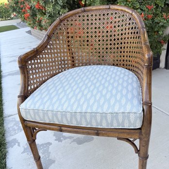 Vesna's Upholstery - Hollywood Regency chair - Furniture Reupholstery Near Me - La Canada, California Vesna's Upholstery - Hollywood Regency chair - Furniture Reupholstery Near Me - La Canada, California