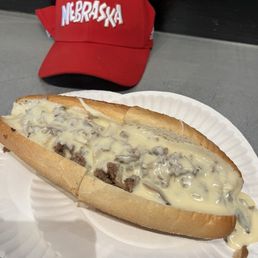Cheese Steak with American cheese sauce. OMG