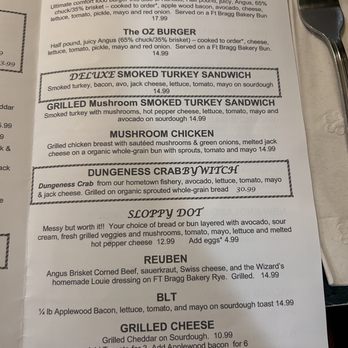 Egghead's Restaurant - Part of the menu - Breakfast & Brunch Near Me - Fort Bragg, California