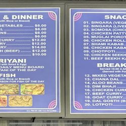 Aladdin Sweets & Restaurant - Menu
