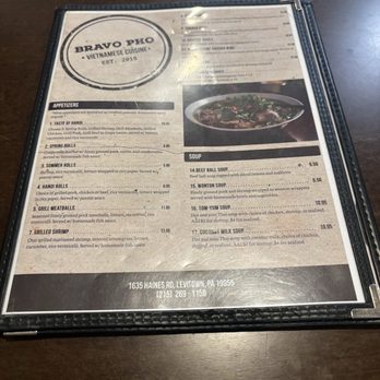 Bravo Pho - Menu - Vietnamese Near Me - Levittown, Pennsylvania