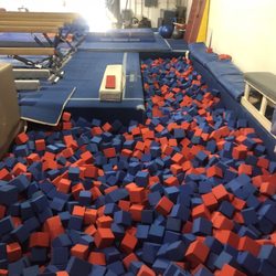 Super Star Summer Camp - Our Large Foam Pit (kids love jumping and playing in it)
