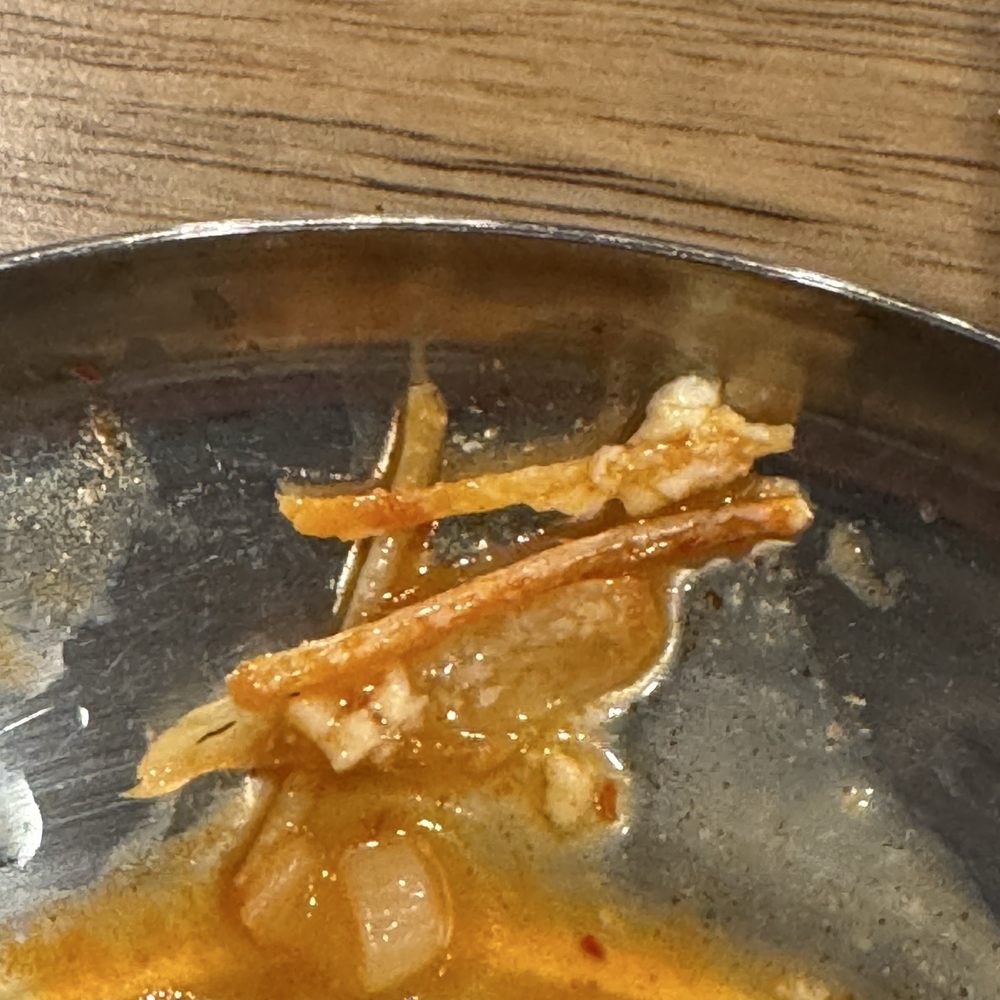 The weird inedible pieces in my soontubu that I cannot eat