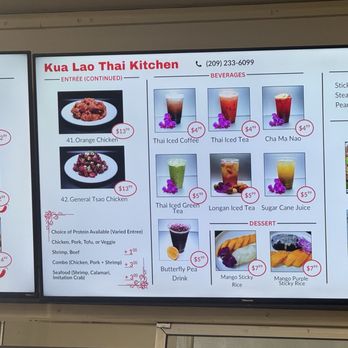 Kua Lao Thai Kitchen - Menu - Laotian Near Me - Modesto, California