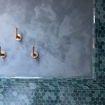 Fantastic Finishes NYC - We used a single tone limewash application for this moody primary bath. - Painters Near Me Fantastic Finishes NYC - We used a single tone limewash application for this moody primary bath. - Painters Near Me