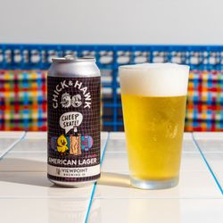 Chick & Hawk - Chick & Hawk x Viewpoint Browing - Cheep Skate American Lager (Photo: Kimberly Motos)
