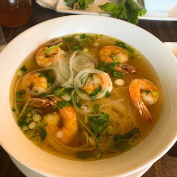 Old Saigon Cafe - Shrimp Pho 4/5 -1 for the overcooked shrimp - Vietnamese Near Me - Houston, Texas