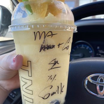 TNL Boba Tea - Mango/coconut, coconut milk, boba. The coconut slices on top were absolutely delicious! Mango yum too! - Bubble Tea Near Me - Oceanside, California TNL Boba Tea - Mango/coconut, coconut milk, boba. The coconut slices on top were absolutely delicious! Mango yum too! - Bubble Tea Near Me - Oceanside, California