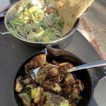 Camp Outpost - Delicious Mission Salad & Crispy Brussel Sprouts - highly recommend! - New American Near Me - San Antonio, Texas Camp Outpost - Delicious Mission Salad & Crispy Brussel Sprouts - highly recommend! - New American Near Me - San Antonio, Texas