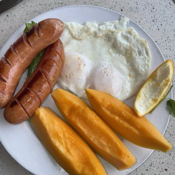 Olympic Cafe - Sausage, eggs and papaya - Seafood Near Me - Kapaa, Hawaii