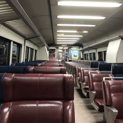 Long Island Railroad - Vinyl seat luxury! Haha.