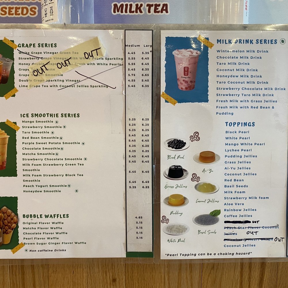 Gong Cha - Menu - Bubble Tea Near Me - Morrow, Georgia Gong Cha - Menu - Bubble Tea Near Me - Morrow, Georgia