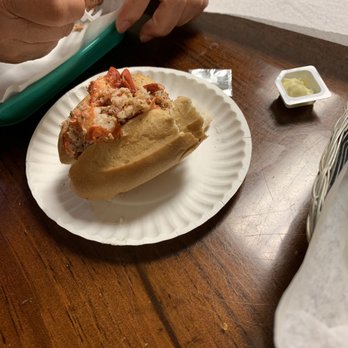 Crab and Seafood Shack - Half a lobster roll. The rolls are pretty small. - Seafood Near Me - Wildwood, New Jersey Crab and Seafood Shack - Half a lobster roll. The rolls are pretty small. - Seafood Near Me - Wildwood, New Jersey